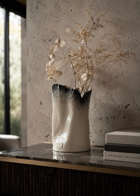 Vase accord noir froissé