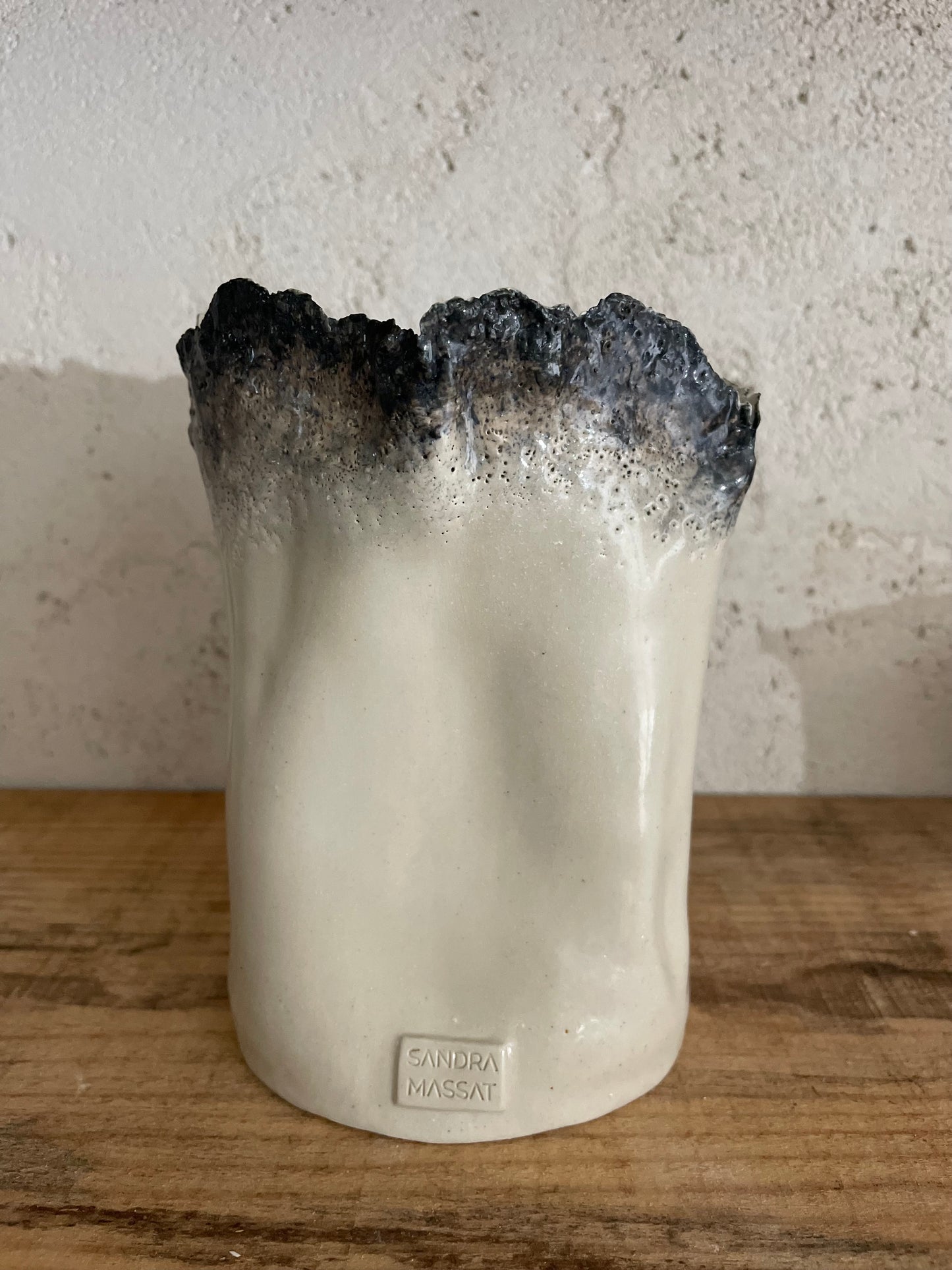 Vase accord noir froissé