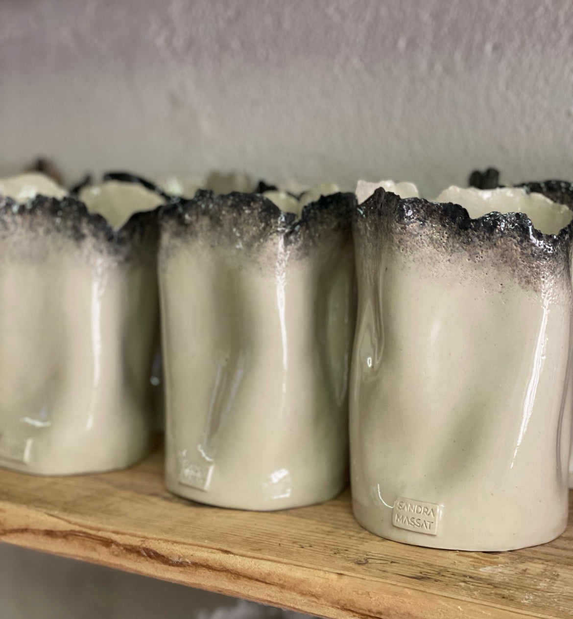 Vase accord noir froissé